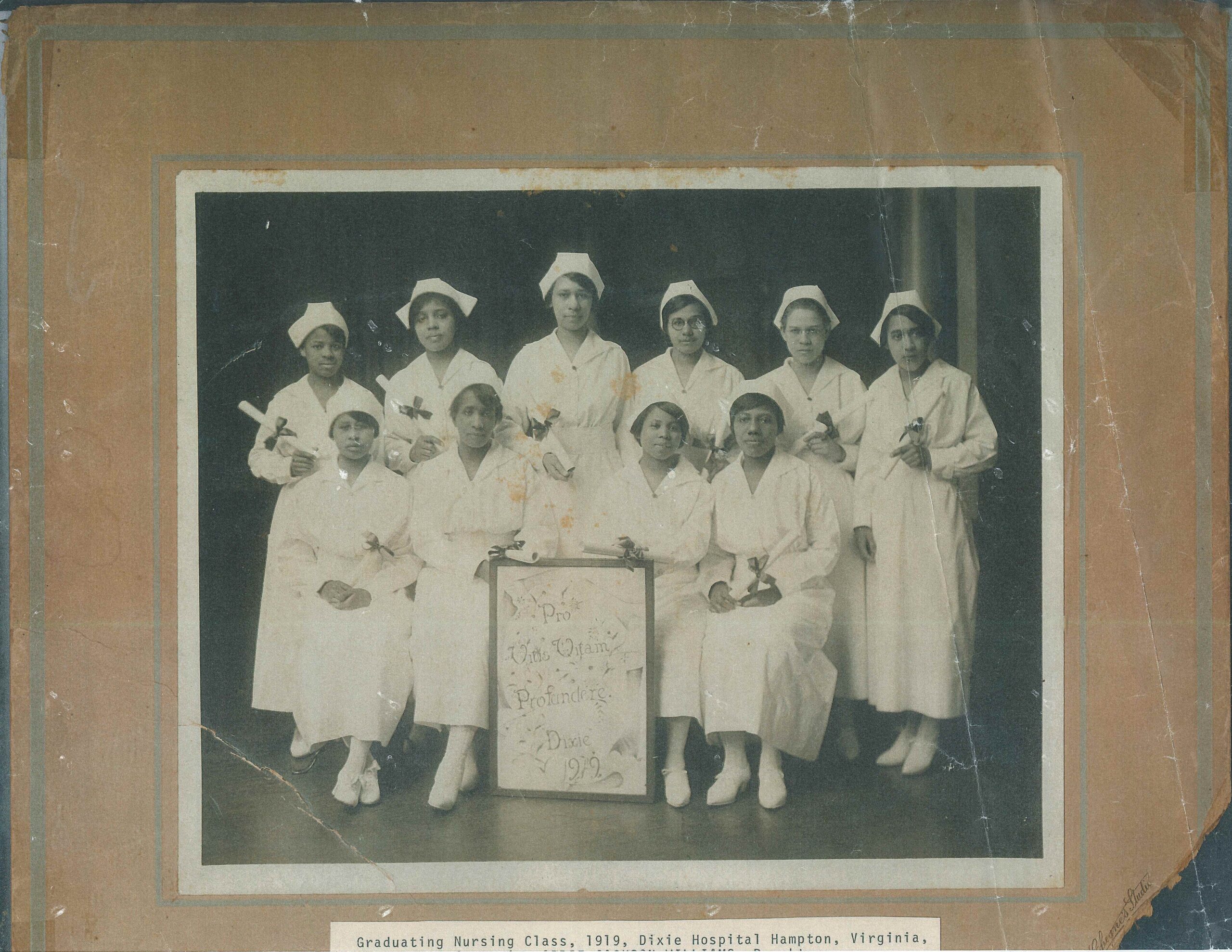 Dixie Hospital Nursing Graduates of Hampton Institute 1919 Courtesy of Black History Museum CCA via Curator Elvatrice Belsches